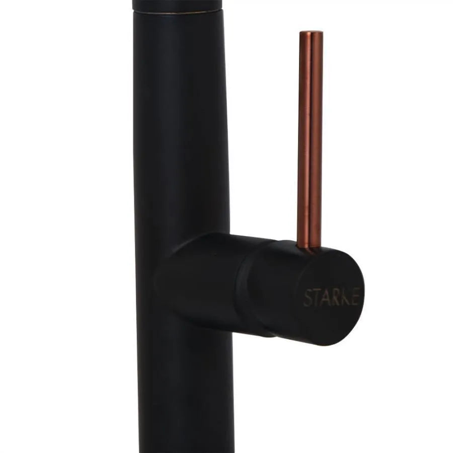 Kuchyňská baterie s extrahovatelnou sprchou, sanitární mosaznou, černou, CF2042