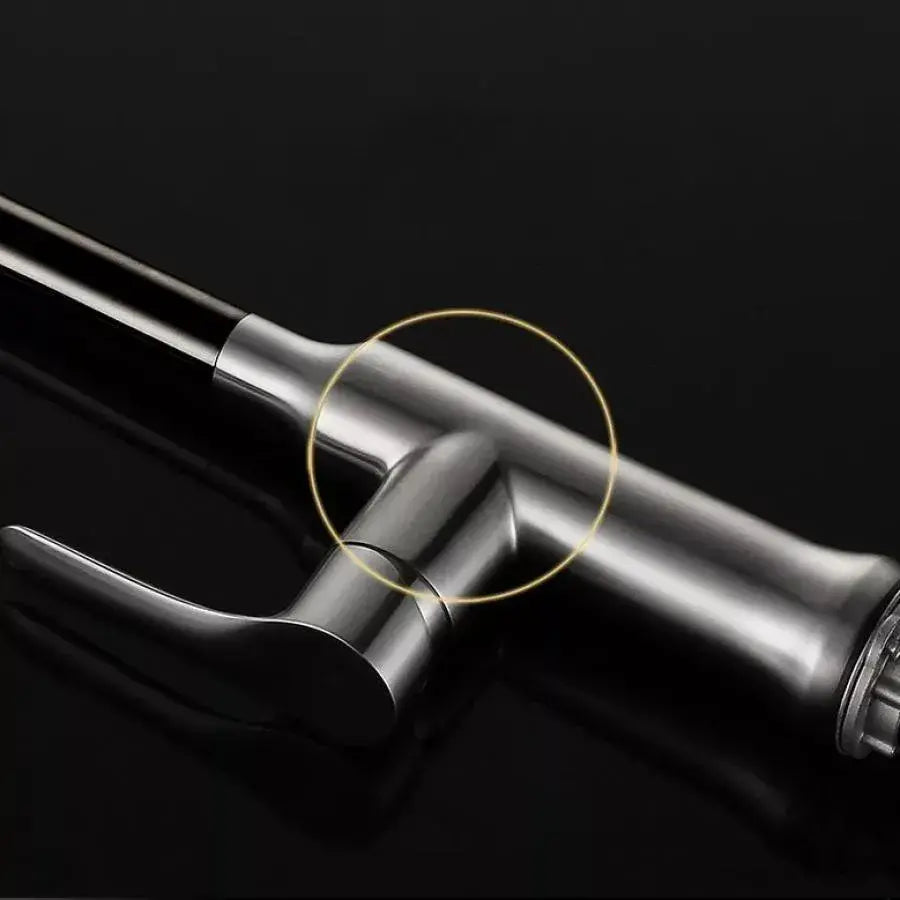 Baterie kuchyně s extrahovatelnou sprchou, nerezová ocel 304, satén, CF023