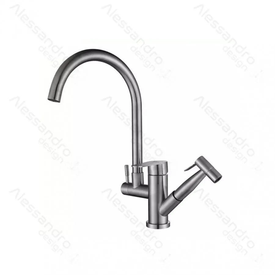 Baterie kuchyně s extrahovatelnou sprchou, nerezová ocel 304, satén, CF034