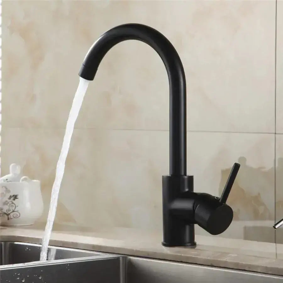 Kuchyňská baterie, nerezová ocel UP304, černá, HS/Ly008