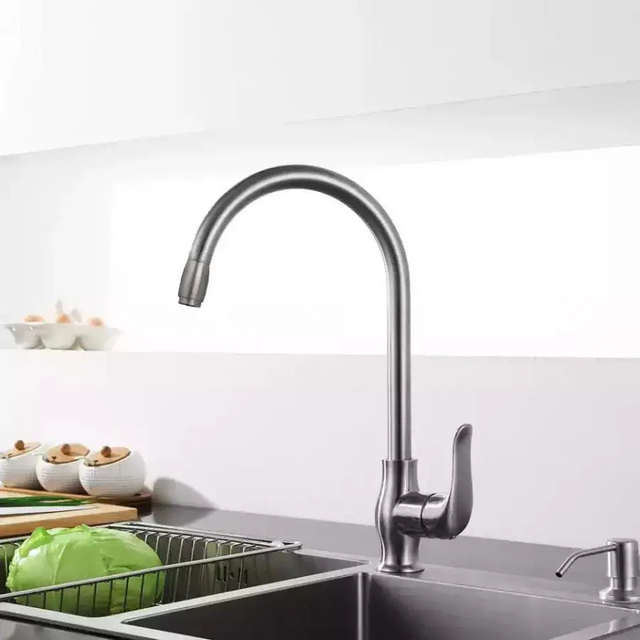 Kuchyňská baterie, nerezová ocel 304, satén, CF009