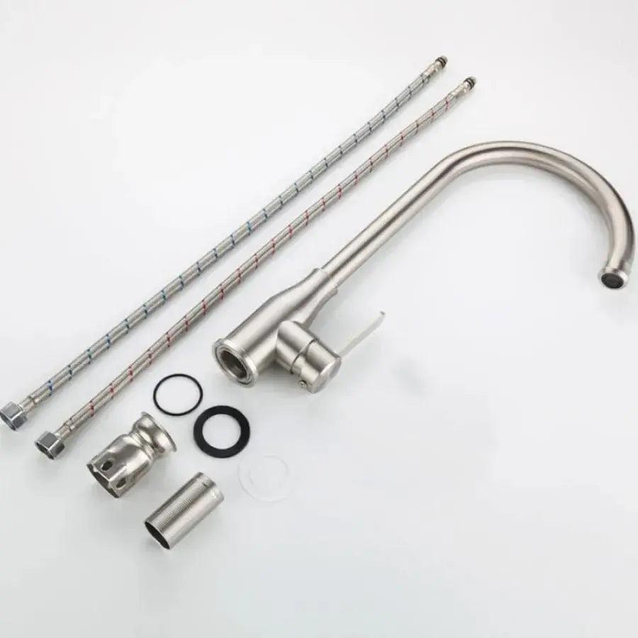 Kuchyňská baterie, nerezová ocel 304, satén, CF010