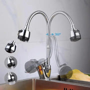 LB003 Chromium Chrome Kitchen Baterie, flexibilní trubka, keramická kazeta, plná sada s armatury a fixační systém