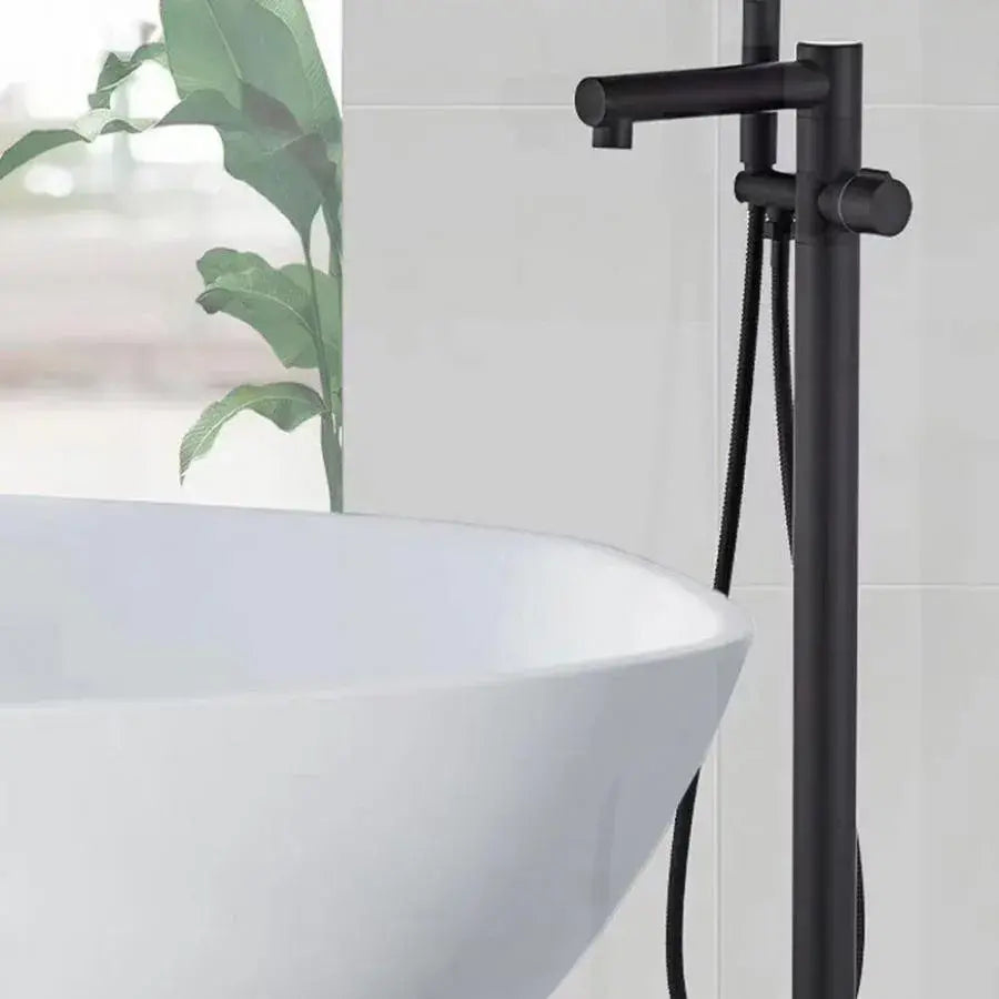 Podlahová baterie, sanitární mosaz, černá, CF2038