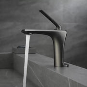 Baterie Washbasin, sanitární mosaz, saténová šedá, 10007n