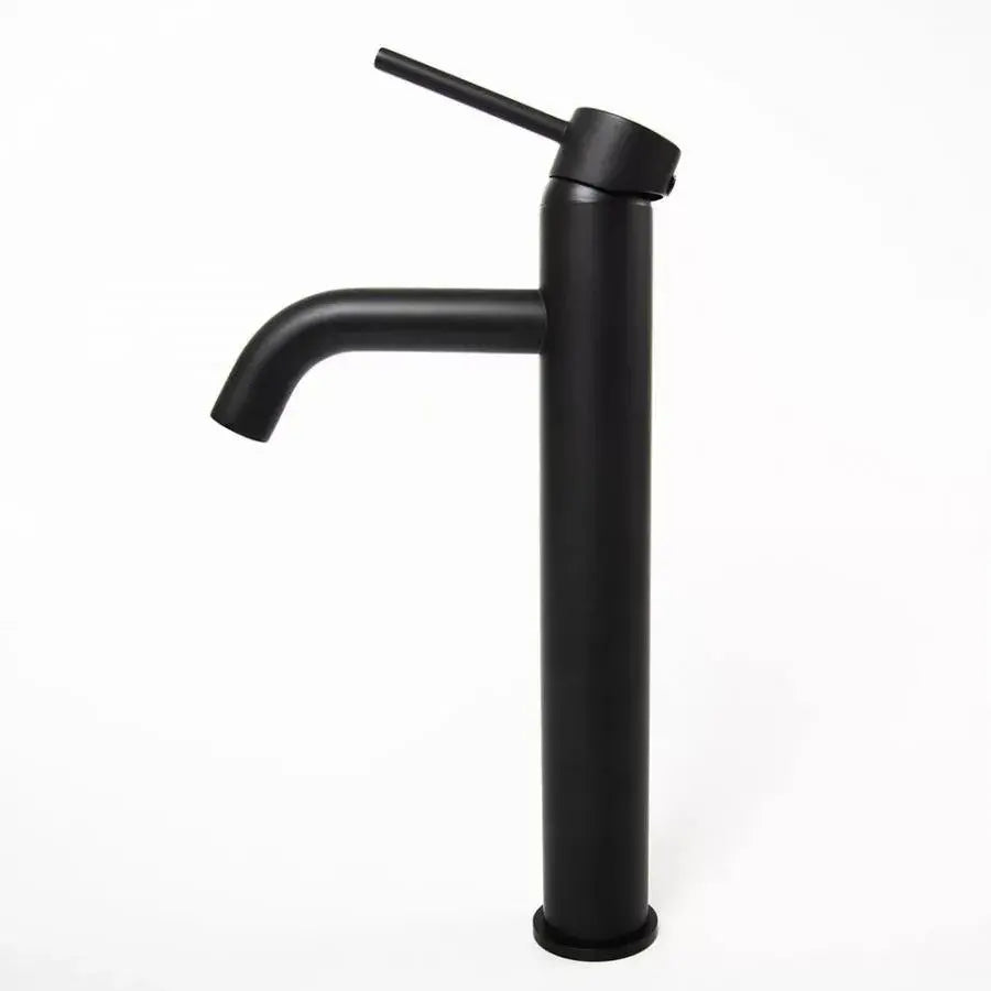 Baterie Washbasin High Mono -Commanda keramická kazeta Černá sanitární fakta a souprava pro fixaci zahrnují 7527h