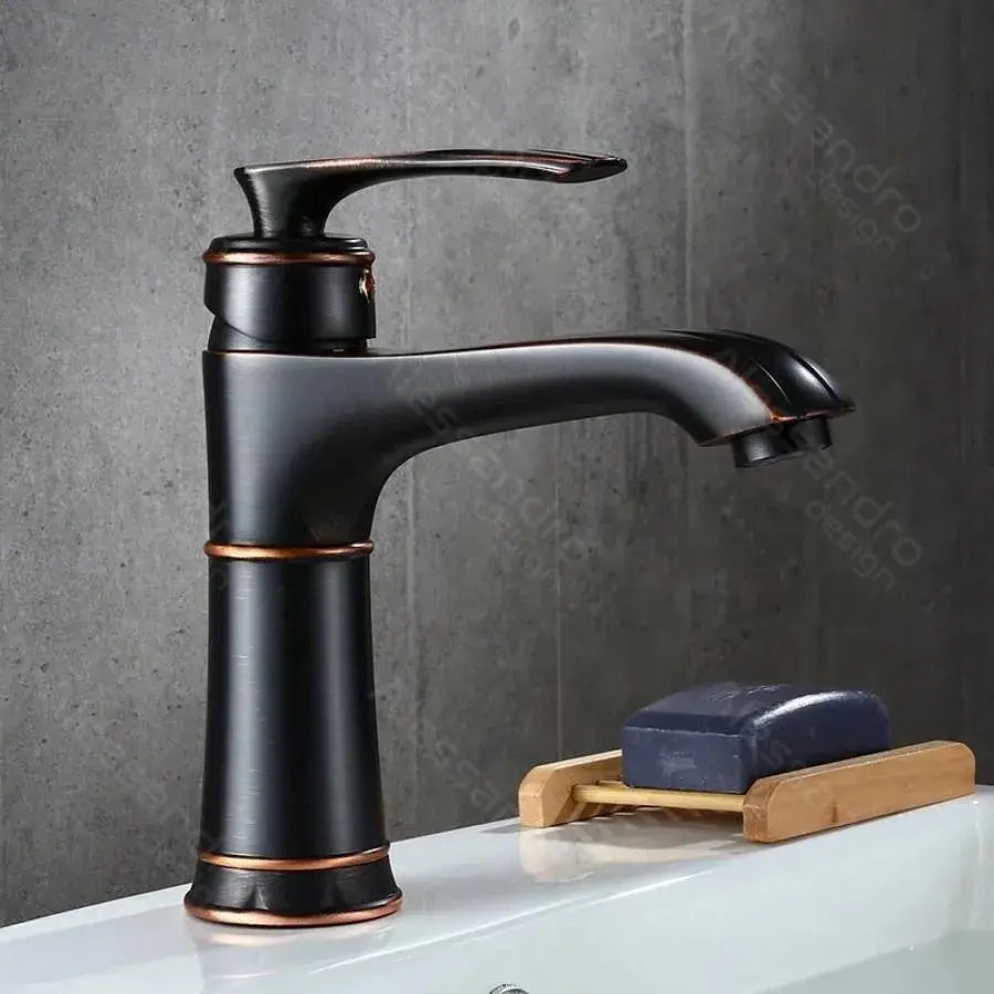 Baterie umyvadla, sanitární mosaz, černá, OD01/b