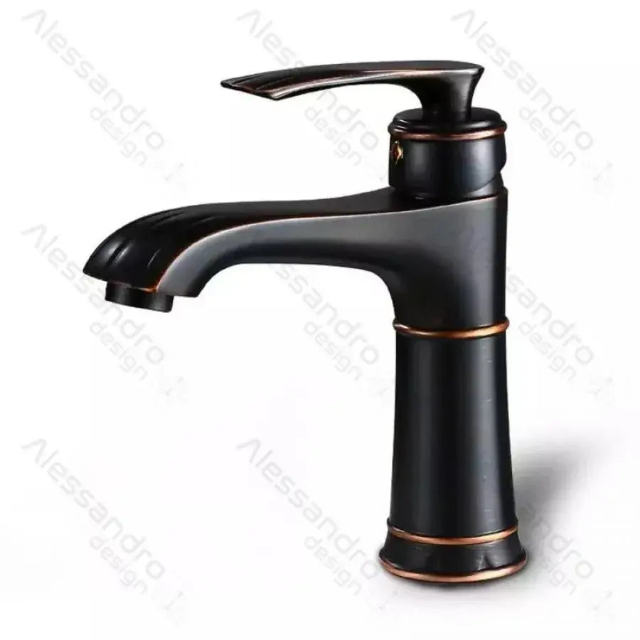 Baterie umyvadla, sanitární mosaz, černá, OD01/b