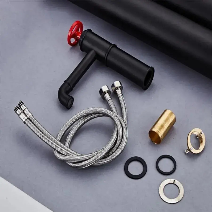 Baterie umyvadla, sanitární mosaz, černá, OD3003