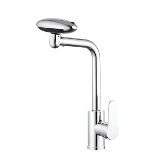 Umyvadlová baterie Keramická kartuše Rotační výtok Lesklý chrom Zahrnuté přípojky EC02 Koupelnové baterie Výchozí název Alessandro Design