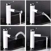 Battery Washbasin s extrahovatelným sprchou, sanitární mosaznou, bílou, WZX/2021