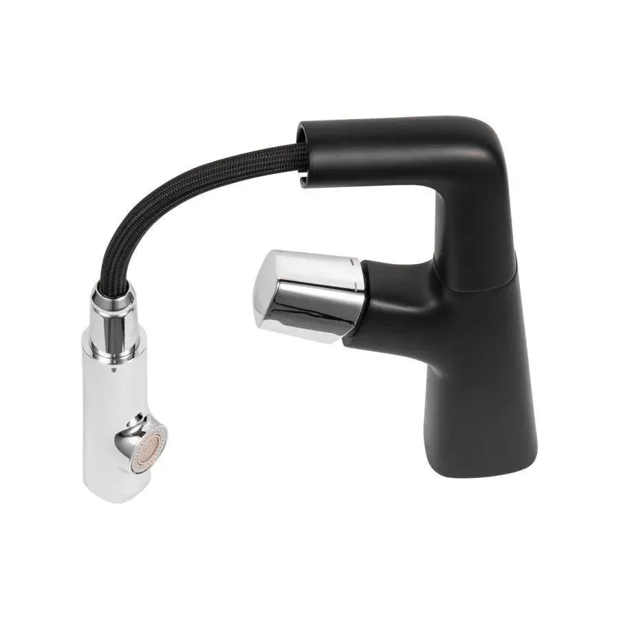 Baterie Washbasin s extrahovatelným sprchou, sanitární mosaznou, chromem a černou, MP016H/c