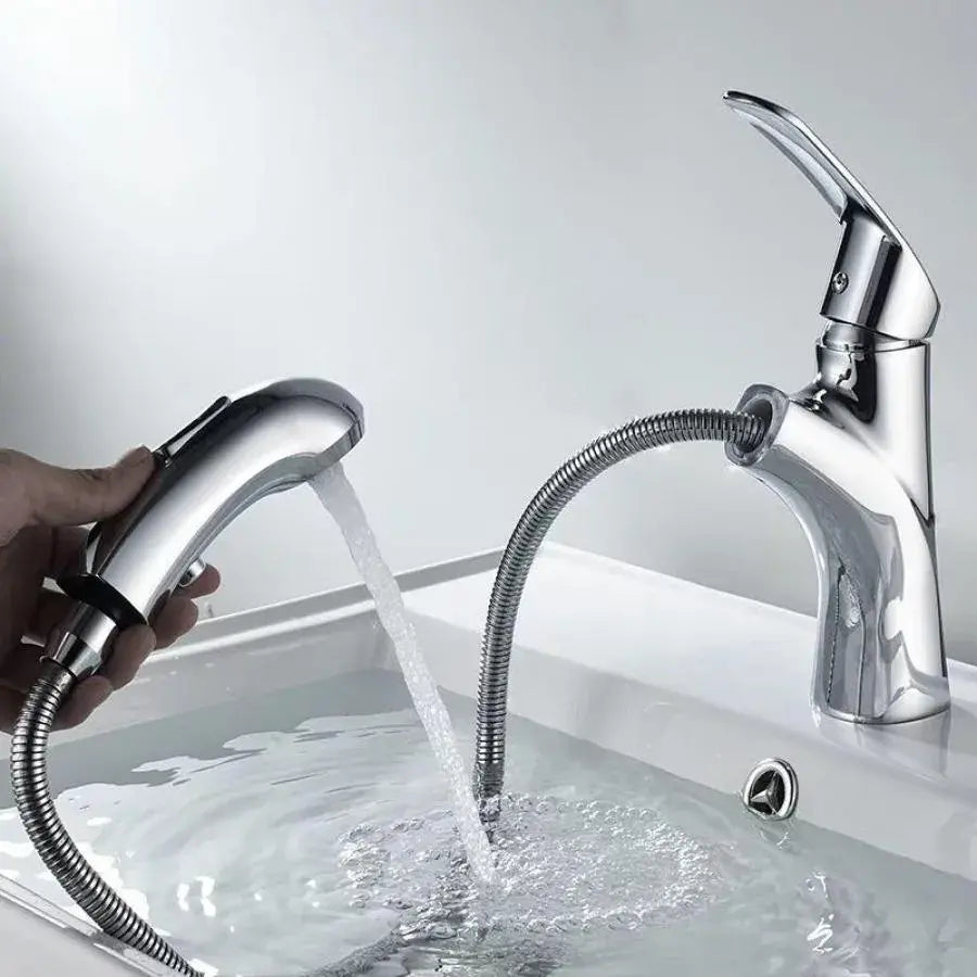 Baterie Washbasin s extrahovatelným sprchou, sanitární mosaznou, chrome, od/2030