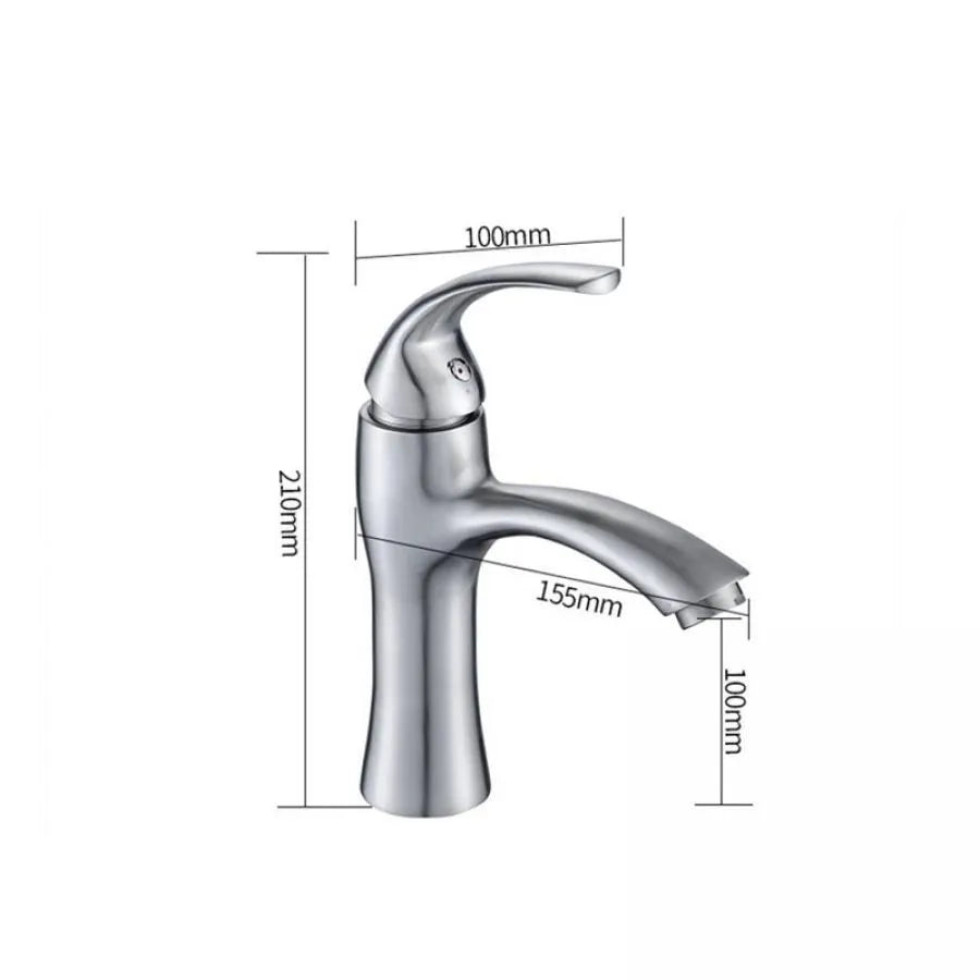 Baterie umyvadla, nerezová ocel 304, satén, MP015