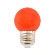 LED žárovka, E27, 2W, červená
