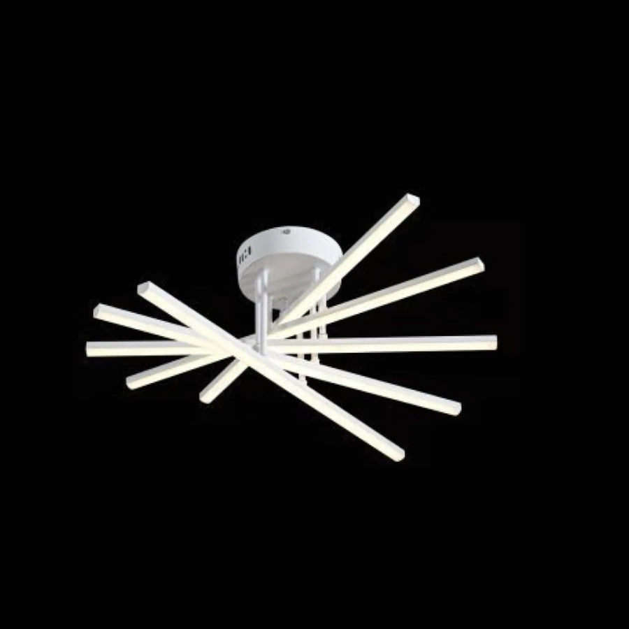 LED lustr GIO na dálkové ovládání, 90W, 5 prvků, studené/chladné/neutrální světlo, stmívatelný, bílý