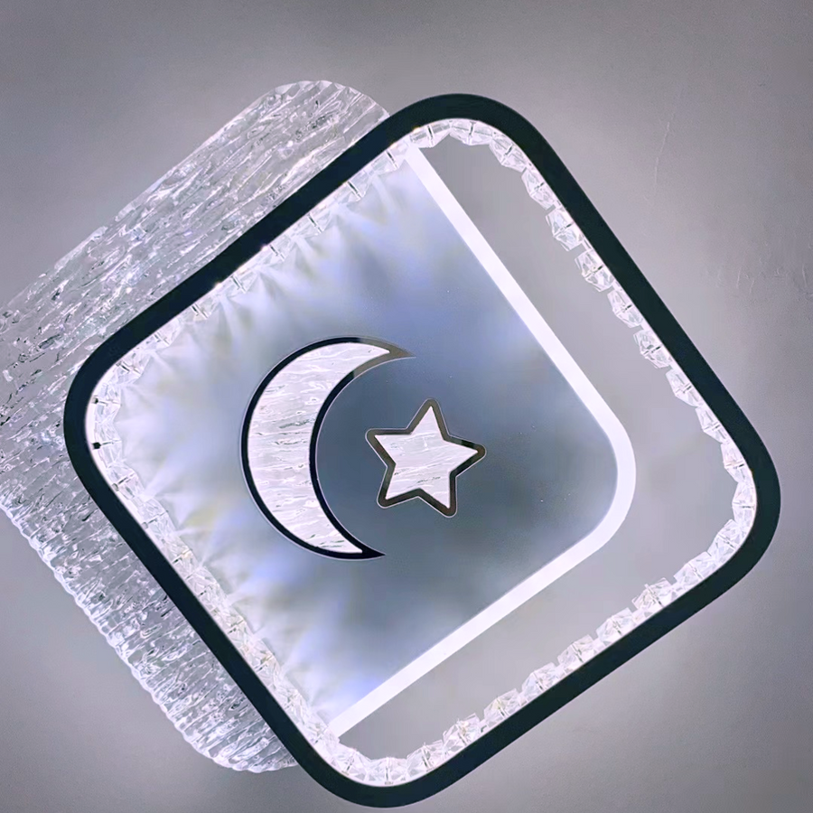 PERU LED lustr 39W, 2 čtverce, studené/teplé/neutrální světlo, černá