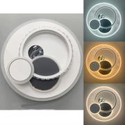 LED LED LED Heliox, 43W, 4 kruhy, chladné/horké/neutrální světlo, černá
