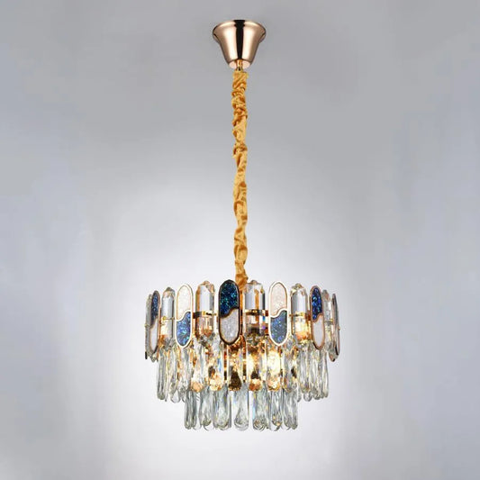 Chandier Aniss 5*E27, kov a krystal, zlatý