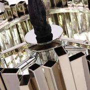 Crystal Blois Petito 3xE14 Chanderier, průměr 30 cm, stříbro, nastavitelná výška