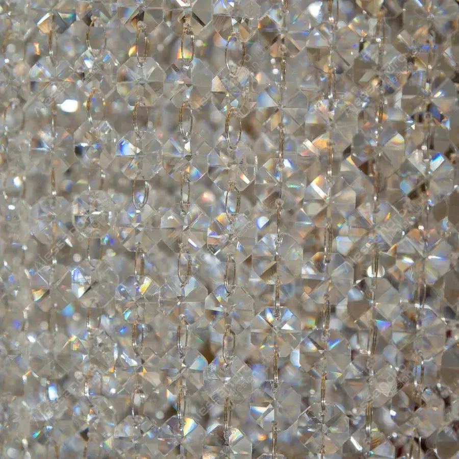 Křišťálový lustr Adan, 8*E27, stříbrný, kov a křišťál