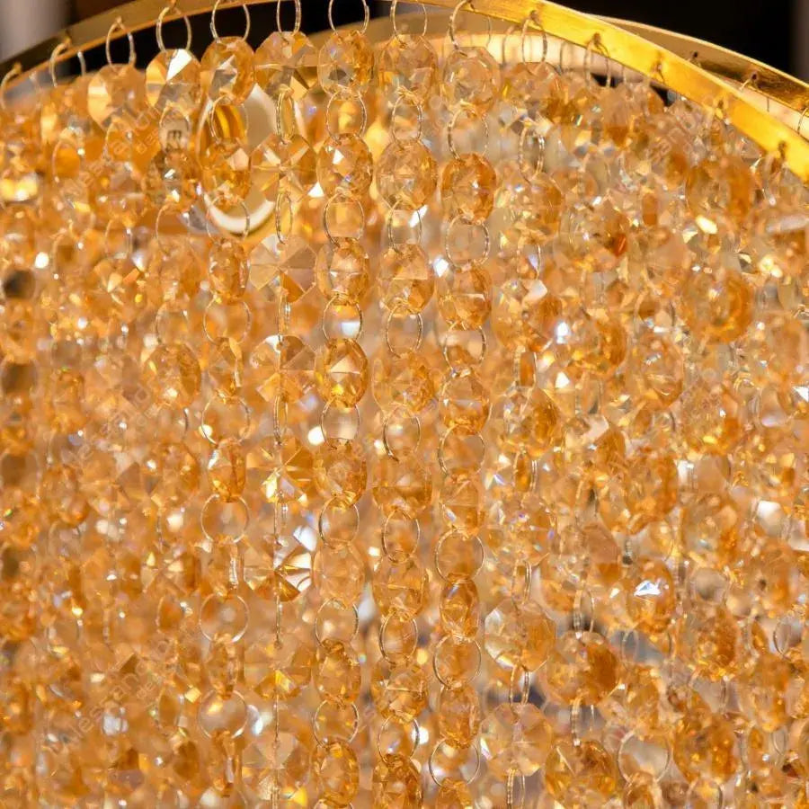 Crystal Crydelaber Ander, 8*E27, Gold, Metal and Crystal