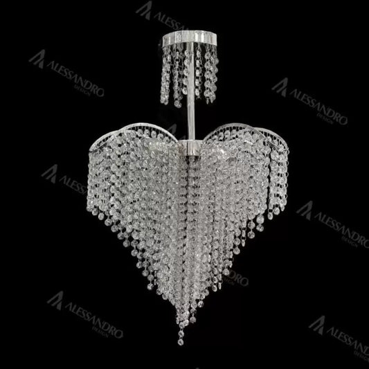 Crystal Crystal Baylor 4x E27 44 cm průměr stříbra