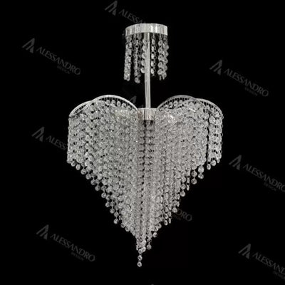 Crystal Crystal Baylor 4x E27 44 cm průměr stříbra