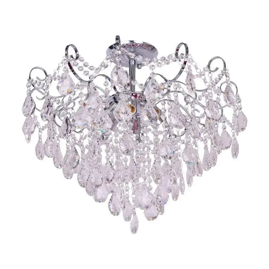 Crystal Chandier Carson 6x E27 stříbro