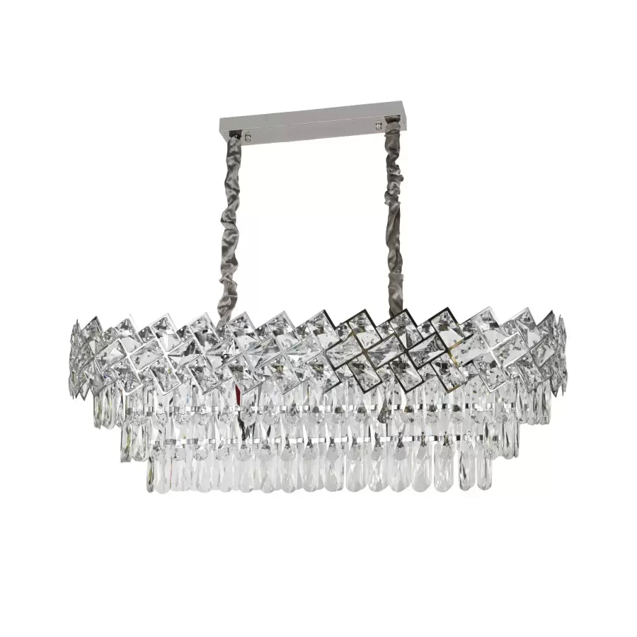 Crystal Chandier Windsor Regalis 10XE27, průměr 85 cm, lesklý chrom, nastavitelná výška
