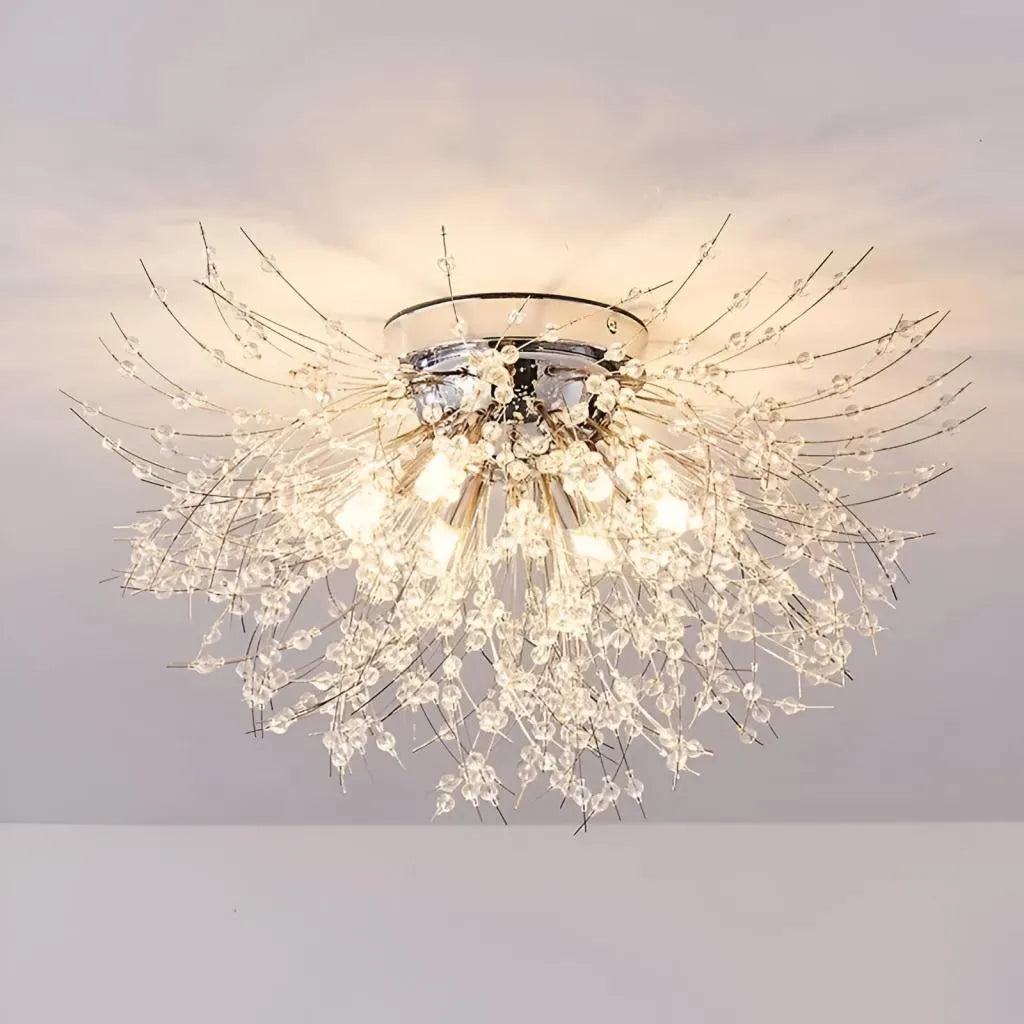 Rondo Vivace Crystal Chandelier, 6x G9, 49 cm, Chrome