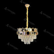 Crystal Crystal Melih 5x E27 Průměr 40 cm černé zlato
