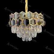 Crystal Crystal Melih 5x E27 Průměr 40 cm černé zlato