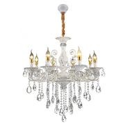 SANSSOUCI Magno křišťálový lustr, 8xE14, Průměr 70cm, Bílý