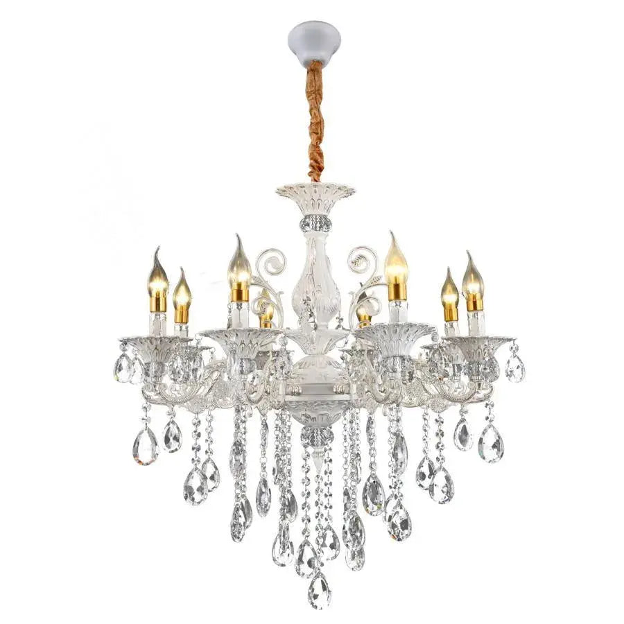 SANSSOUCI Magno křišťálový lustr, 8xE14, Průměr 70cm, Bílý