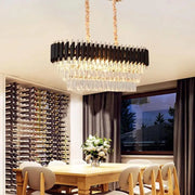 Křišťálový lustr VERSAILLES Regalis 10x E14, průměr 80 cm, lesklá zlatá a černá, nastavitelná výška