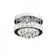 LED křišťálový lustr ABEL 22W, průměr 35cm, studené/teplé/neutrální světlo, lesklý chrom