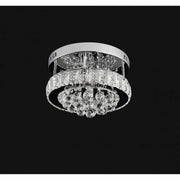 LED křišťálový lustr ABEL 22W, průměr 35cm, studené/teplé/neutrální světlo, lesklý chrom
