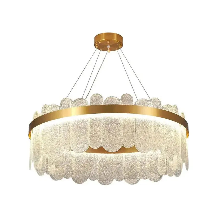 LED lustr s dálkovým ovládáním Alonzo 93W Dimable 60 cm zlatý průměr