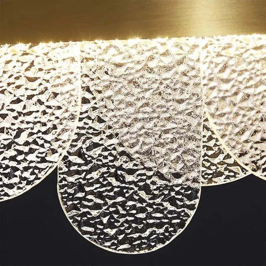 LED lustr s dálkovým ovládáním Alonzo 93W Dimable 60 cm zlatý průměr