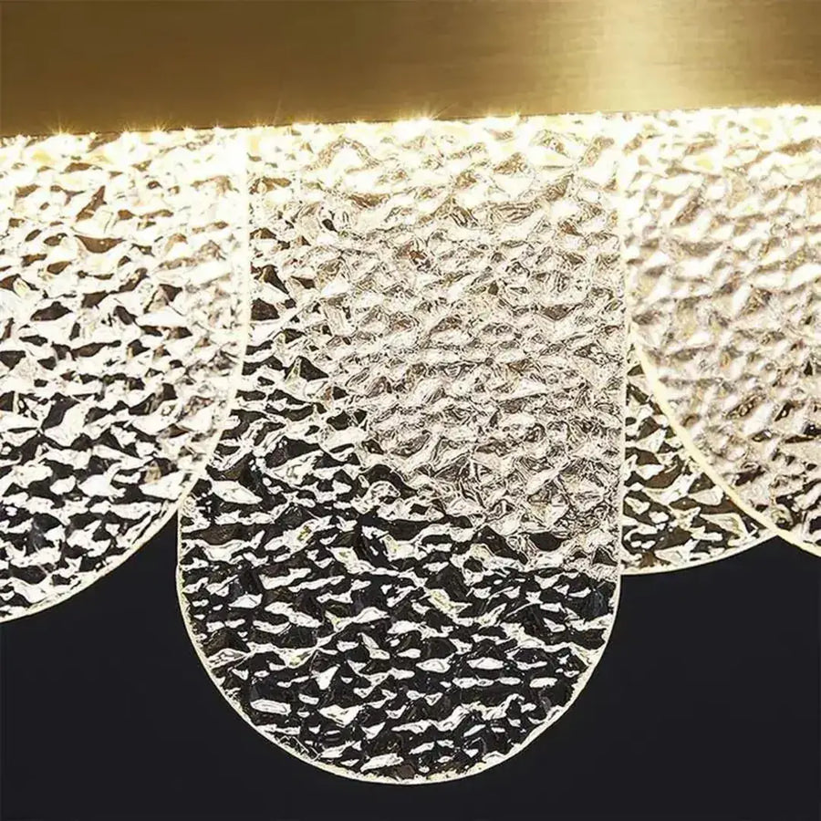 LED lustr s dálkovým ovládáním Alonzo 93W Dimable 60 cm zlatý průměr