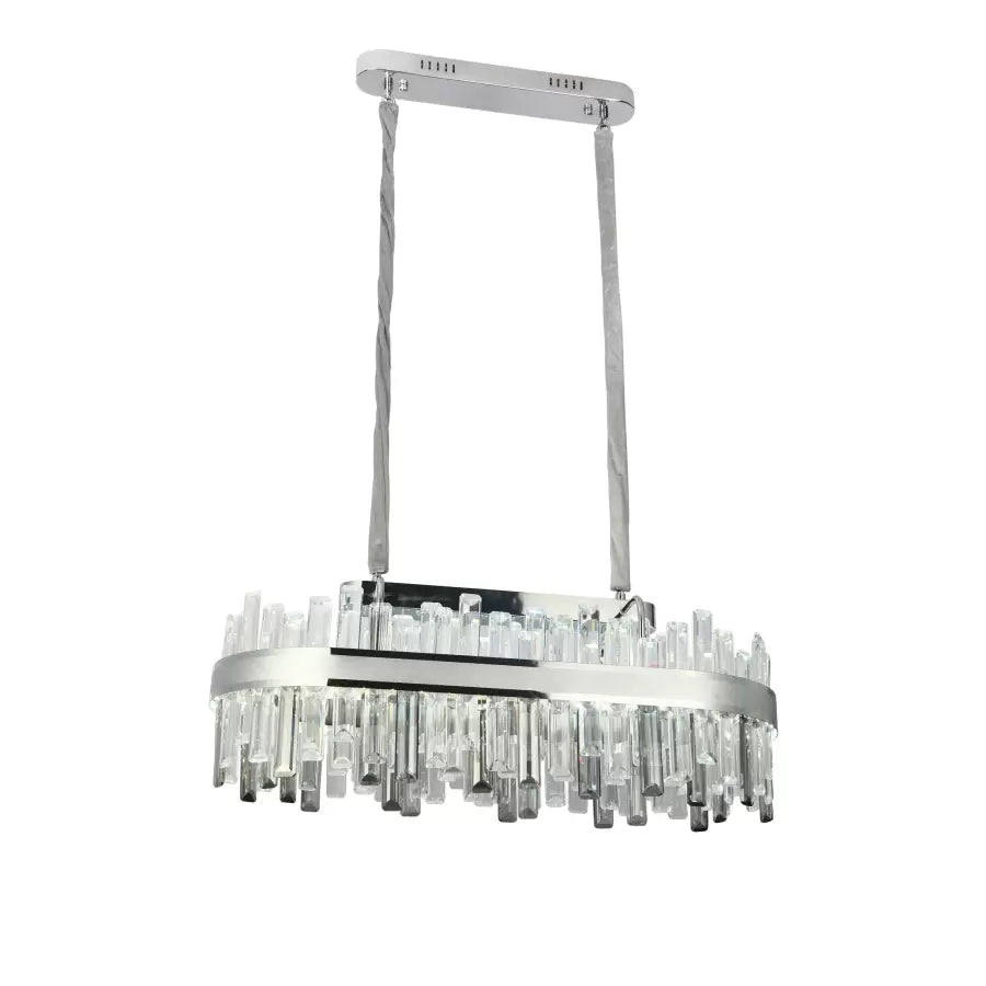LED Crystal Chandelier s Morganem 140W dálkovým ovládáním stříbra