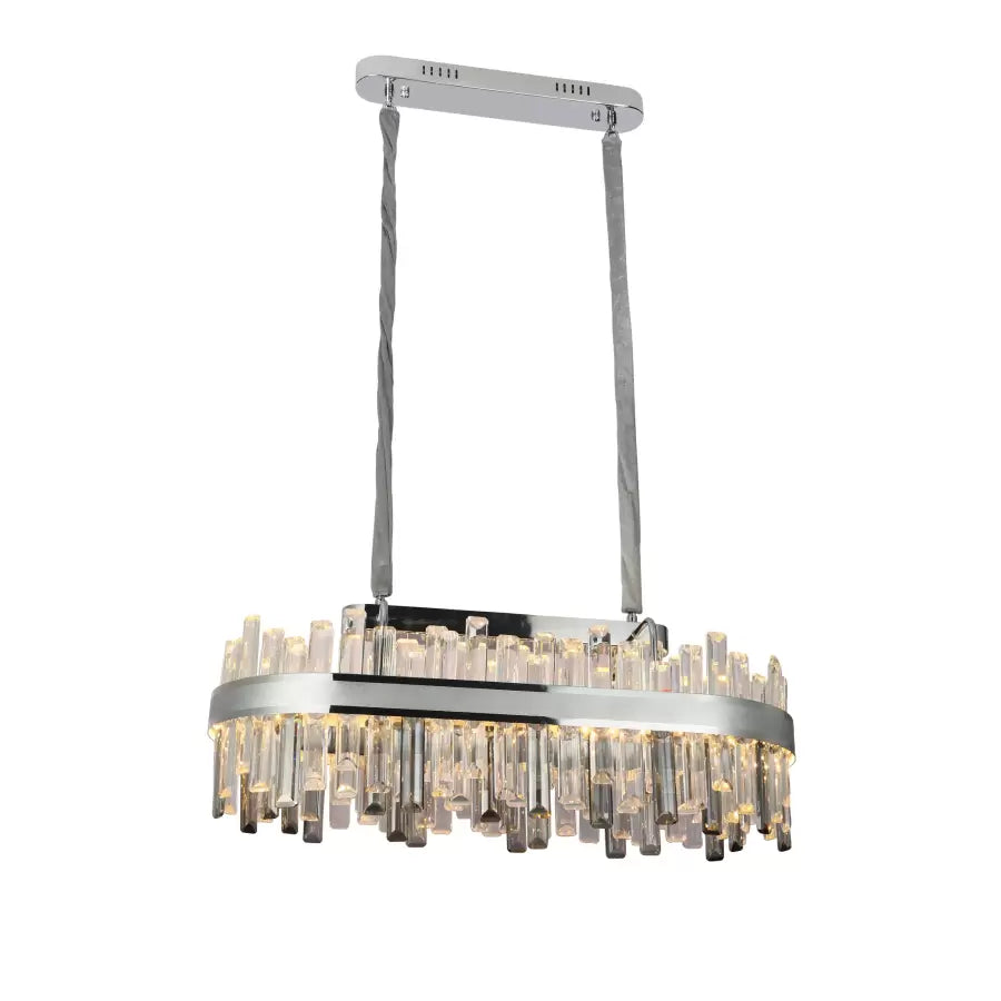 LED Crystal Chandelier s Morganem 140W dálkovým ovládáním stříbra