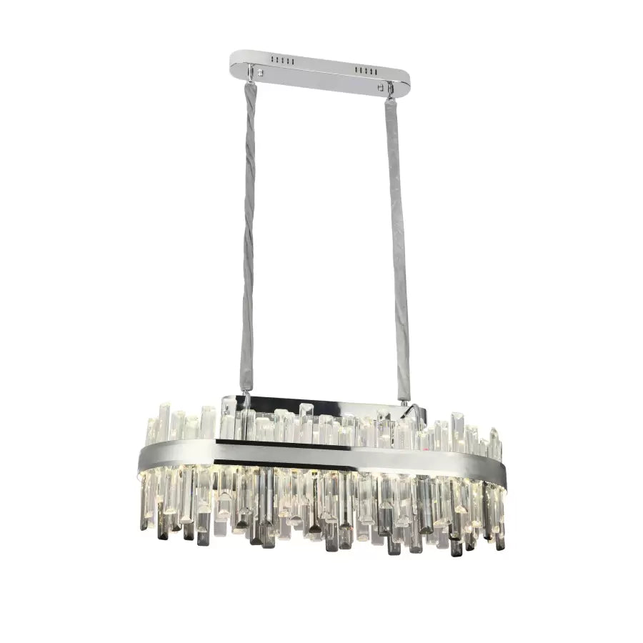 LED Crystal Chandelier s Morganem 140W dálkovým ovládáním stříbra