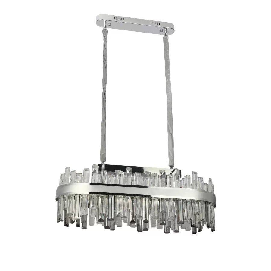 LED Crystal Chandelier s Morganem 140W dálkovým ovládáním stříbra