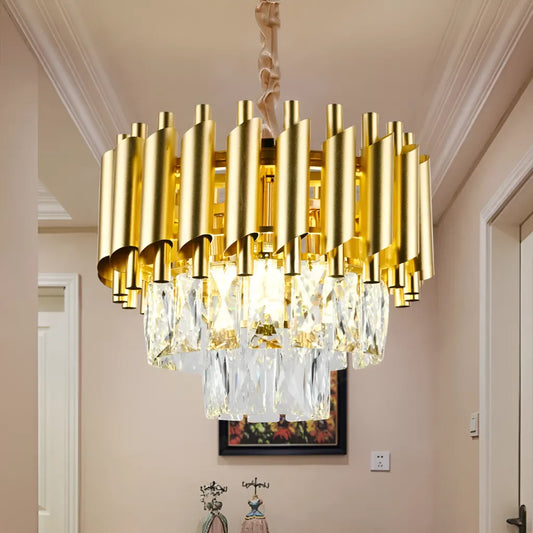 Crystal Chandier Versailles Petito 3xE14, průměr 30 cm, zlato, nastavitelná výška