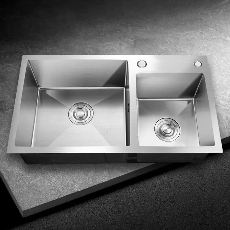 Nerezová ocel 80x45 cm stříbrný kuchyňský dřez