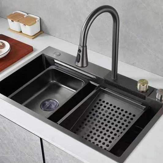 Včetně kuchyňského dřezu z nerezové oceli, 68x46cm, šedá