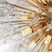 Rondo Vivace Crystal Chandelier, 8x G9, 60 cm, zlatý