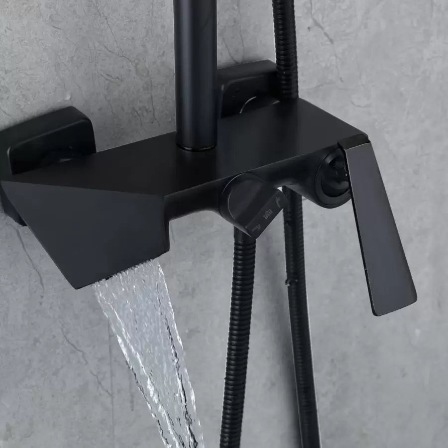 Sprchový sloupec, sanitární mosaz, černá, 6720H